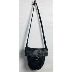 Cosci Vintage Handmade Woven Leather Bag Shoulder Bag Made in Italy Rare 12”x12”